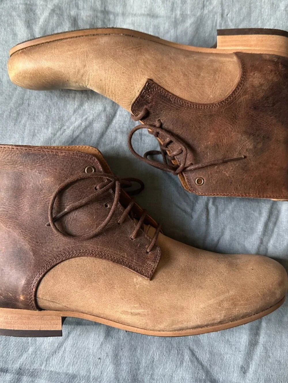 John Fluevog Radio PLR Tan Boots: Men’s 7 / Women's 9